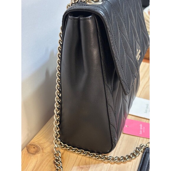 Kate Spade Briar Lane Black Quilted Brayden Crossbody Bag Convertible Backpack - Picture 2 of 16